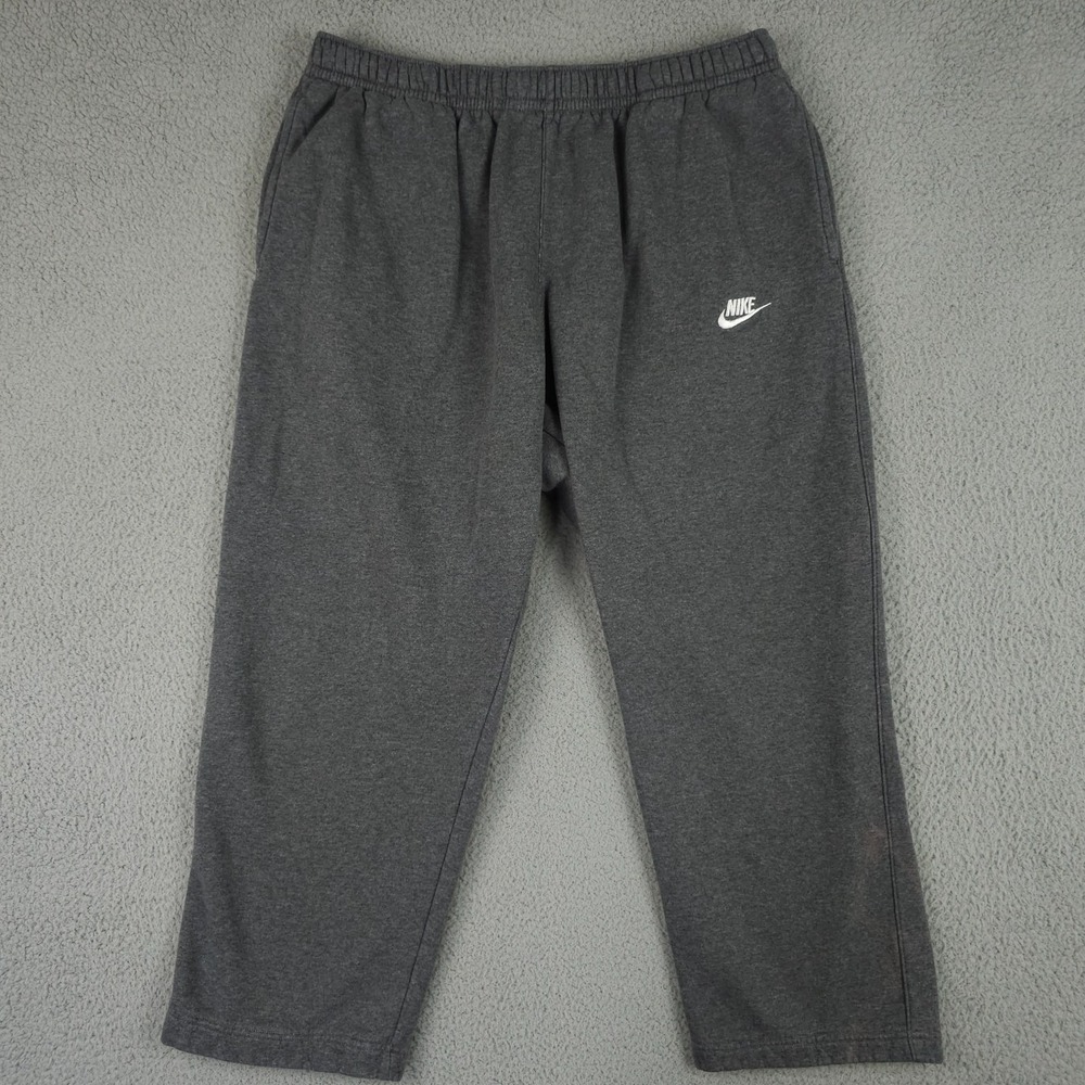 Nike Sportswear Club Pants Mens XXL Gray Fleece Pull On Sweatpants Casual Grunge